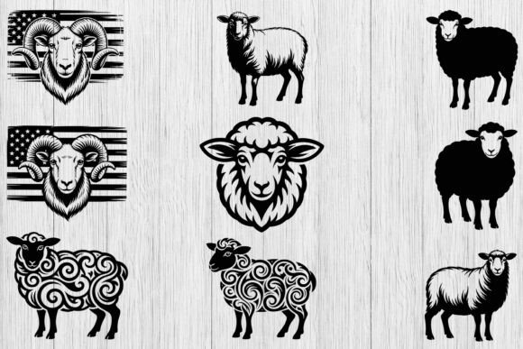 Download Sheep SVG Bundle, Farm Animal Clipart - Clipart Collection
