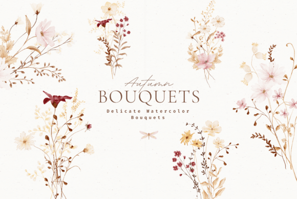 Download Autumn Watercolor Wildflowers Clipart - Clipart Collection
