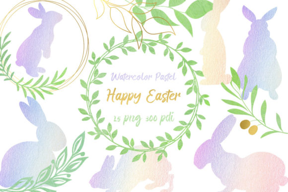 Download Clipart Watercolor Pastel Easter Bunny - Clipart Collection