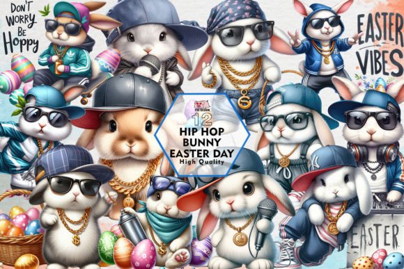 Download Hip Hop Bunny Easter Day Clipart PNG - Clipart Collection