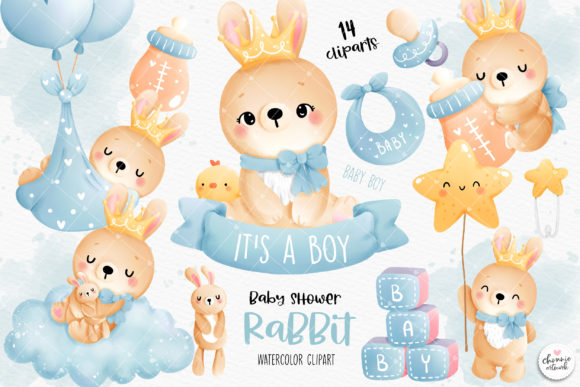 Download Sleeping Baby Rabbit Clipart, Baby Boy - Clipart Collection