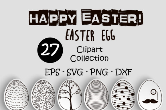 Download 27 Doodle Easter Eggs Clipart Collection - Clipart Collection