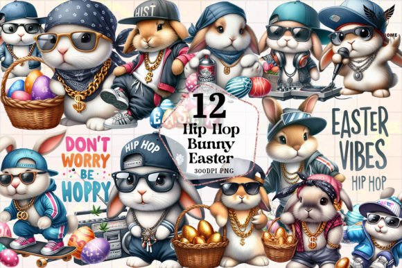 Download Hip Hop Bunny Easter Clipart PNG - Clipart Collection