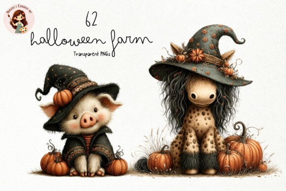Download Cute Halloween Farm PNG Clipart - Clipart Collection