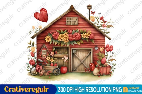 Download Valentines Day in Farmhouse Clipart - Clipart Collection