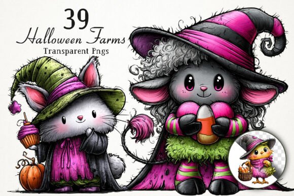 Download Cute Halloween Farm PNG Clipart - Clipart Collection