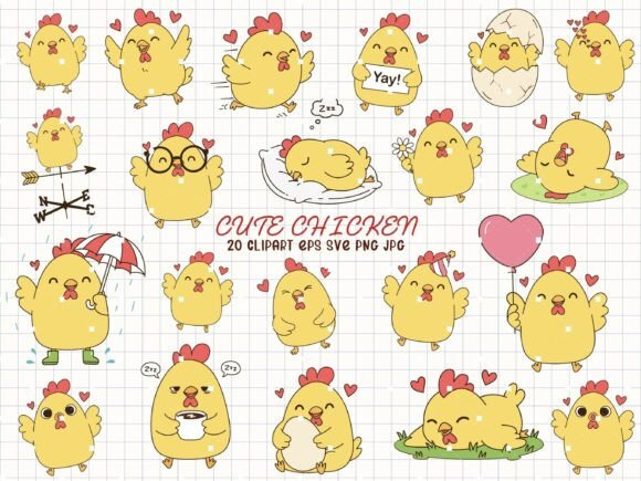 Download Cute Chicken Svg, Farm Animal Clipart - Clipart Collection