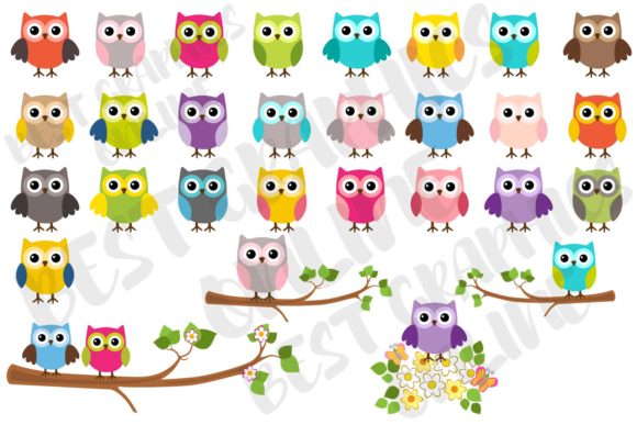 Download Owl Clipart, Owl Cute Owls Graphics Set - Clipart Collection
