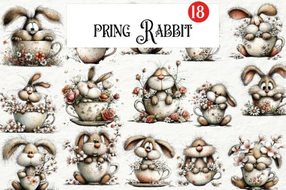 Download Watercolor Spring Rabbit Clipart - Clipart Collection
