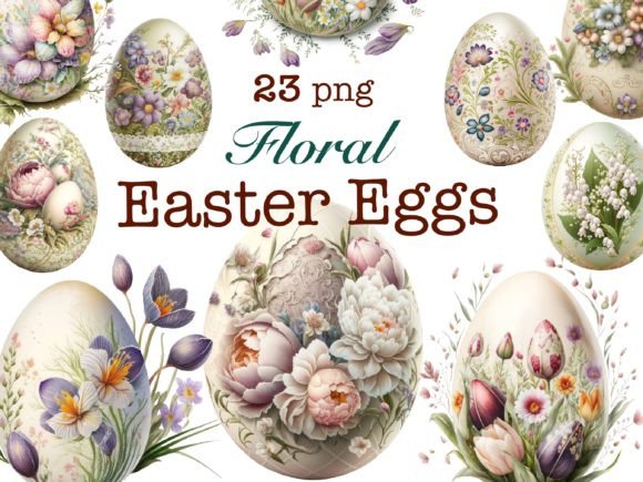 Download Floral Easter Eggs Clipart - Clipart Collection