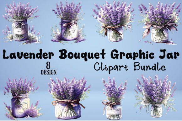 Download Lavender Bouquet Graphic Jar Clipart - Clipart Collection