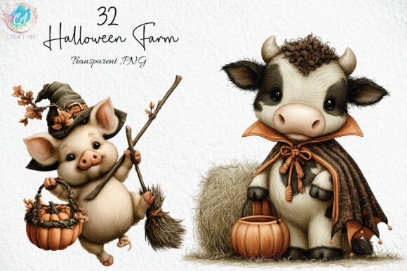 Download Cute Halloween Farm PNG Clipart - Clipart Collection