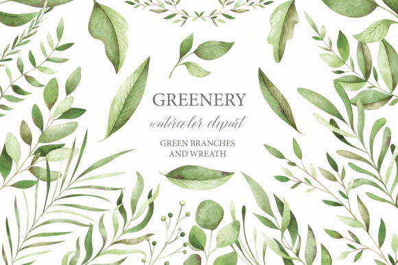 Download Watercolor Greenery Clipart - Clipart Collection