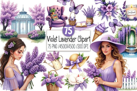 Download Countryside Lavender Clipart - Clipart Collection