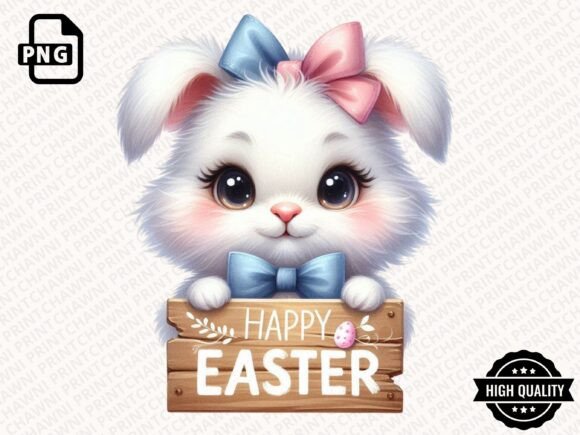 Download Cute Easter Bunny Clipart PNG - Clipart Collection