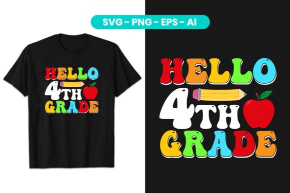 Download Hello 4th Grade Printable Sublimation - Printable sublimation Collection