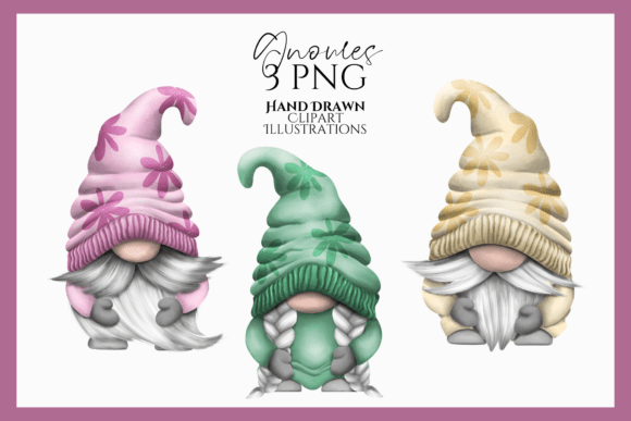 Download Spring Floral Gnome PNG Clipart Set - Clipart Collection