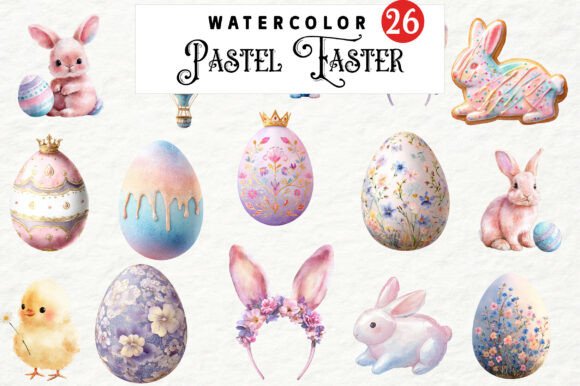 Download Pastel Easter Watercolor Clipart - Clipart Collection