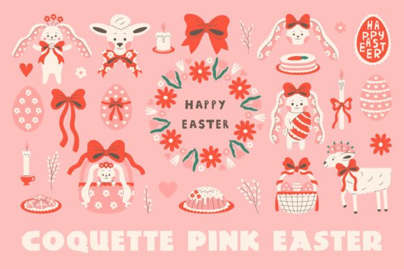 Download Coquette Pink Easter PNG Clipart - Clipart Collection