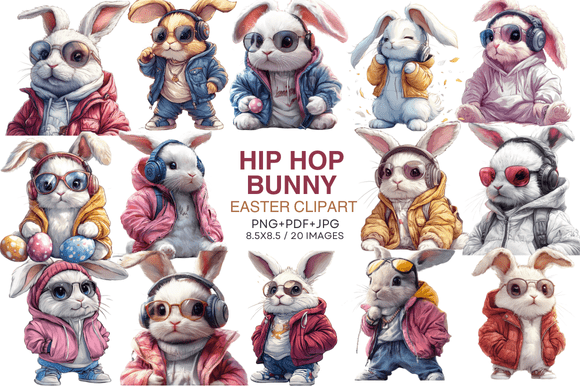Download Hip Hop Bunny Easter Clipart - Clipart Collection