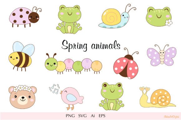 Download Cute Spring Animals and Insects - Premium Resources