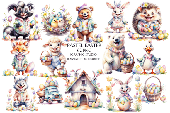 Download Pastel Easter Png Easter Animals Clipart - Clipart Collection