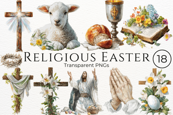 Download Religious Easter Watercolor Clipart - Clipart Collection