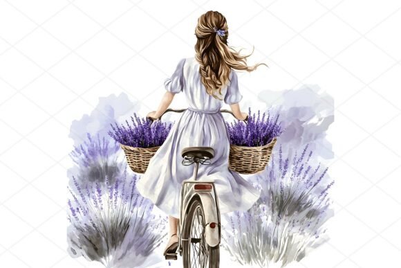 Download 20 JPGs Lavender Girl Clipart Bundle - Clipart Collection