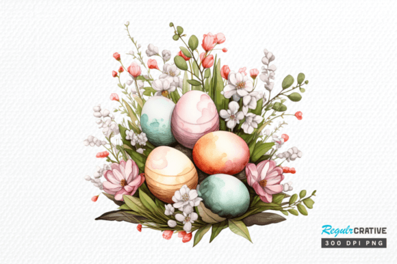 Download Watercolor Eggs Easter Day Clipart Png - Clipart Collection