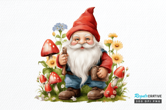 Download Cute Garden Gnome Clipart Png Design - Clipart Collection