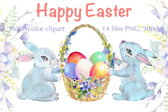 Download Easter Watercolor Clipart,easter Bunny - Clipart Collection