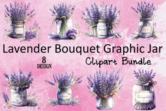 Download Lavender Bouquet Graphic Jar Clipart - Clipart Collection