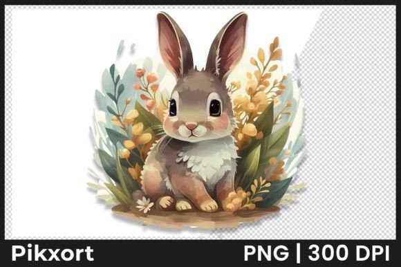 Download Vintage Easter PNG with Bunny Clipart - Clipart Collection