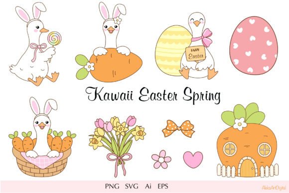 Download Easter Carrot House and Geese Collection - Premium Resources