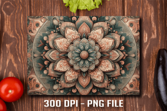 Download Vintage Sage Mandala Wood Cutting Board - Wood cutting Collection