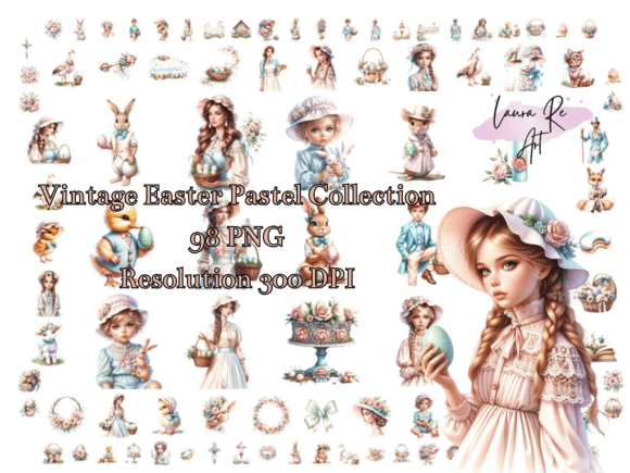 Download Vintage Easter Pastel Collection - Premium Bundle