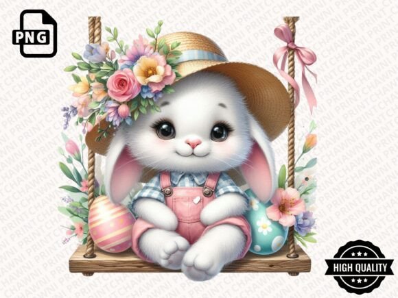 Download Cute Easter Bunny Clipart PNG - Clipart Collection