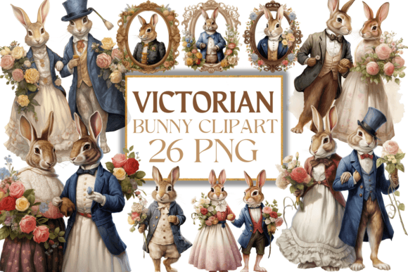 Download Vintage Victorian Bunny Clipart - Clipart Collection