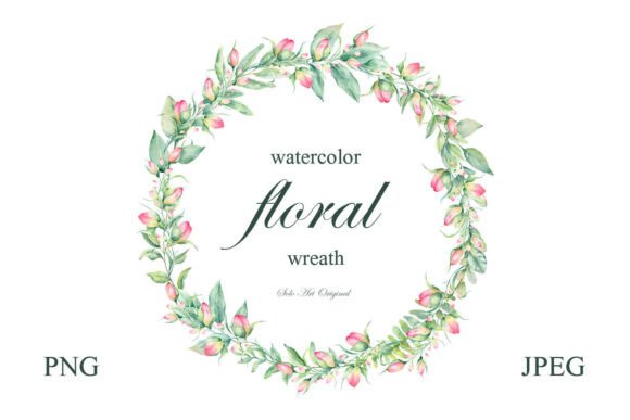 Download Floral Wreath Frame Greenery Clipart - Clipart Collection
